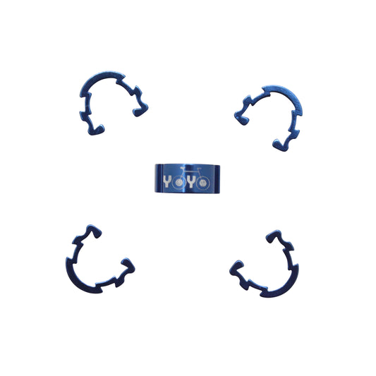 Clips de Gaine-durite alu bleu (boite de 5)