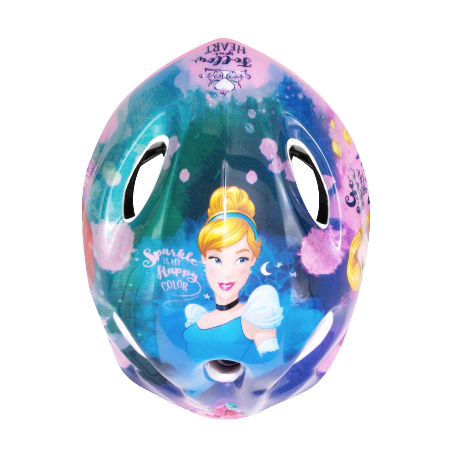 Casque vélo enfant Disney v2 princesse rose avec molette réglage