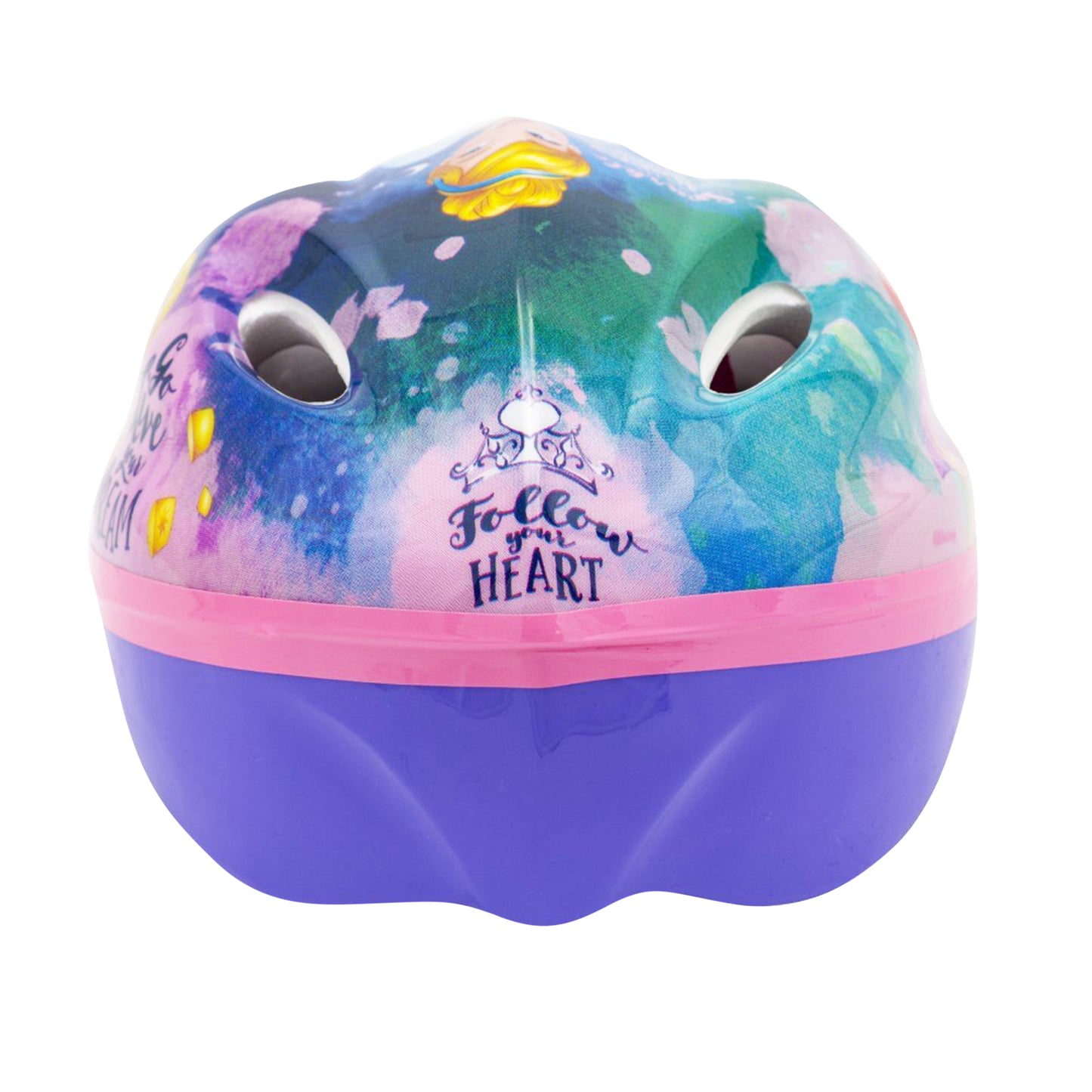 Casque vélo enfant Disney v2 princesse rose avec molette réglage