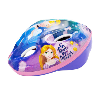 Casque vélo enfant Disney v2 princesse rose avec molette réglage