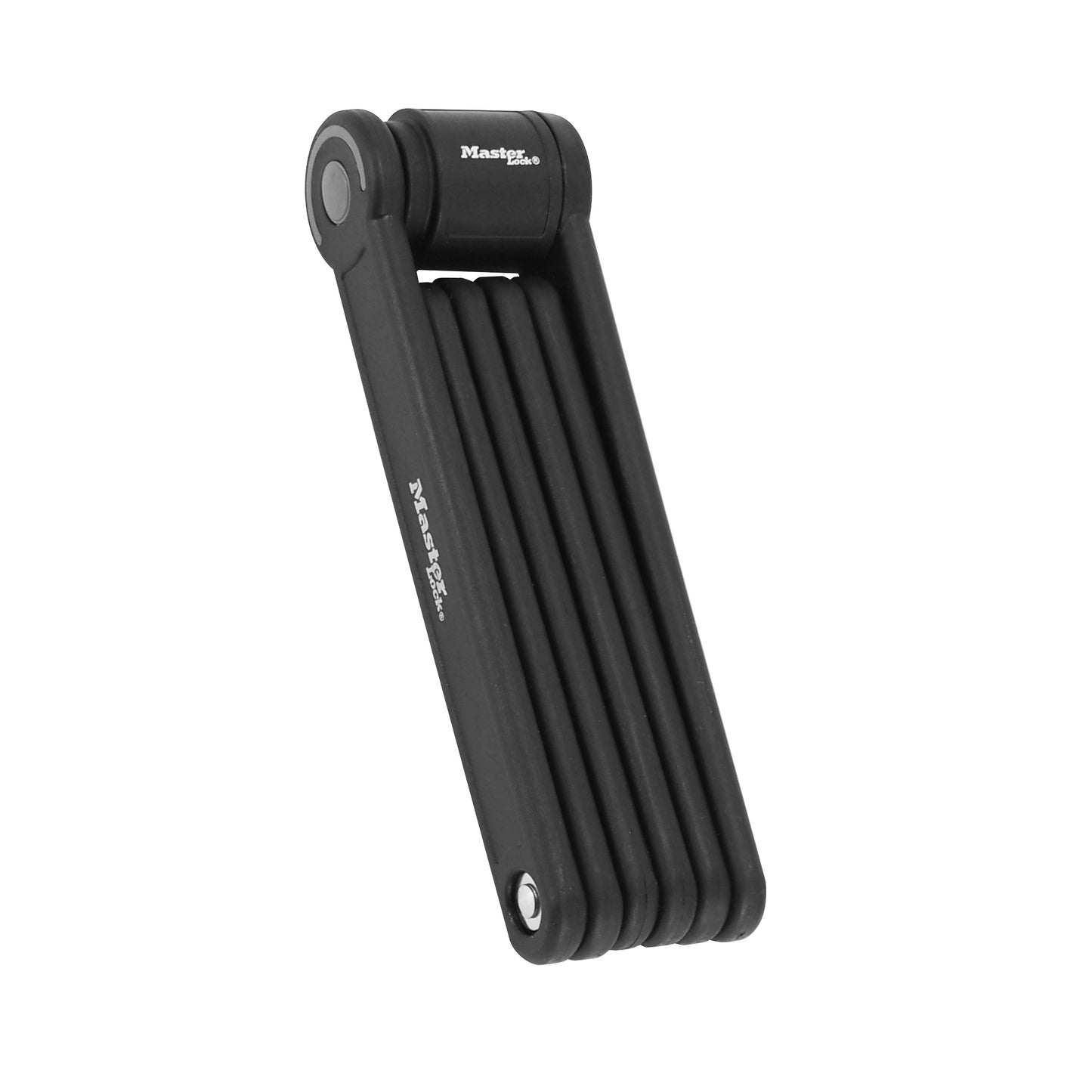 Masterlock Folding Bike Lock with Key, 3.5mm diameter, 840mm length, black, includes mounting bracket, 4 keys