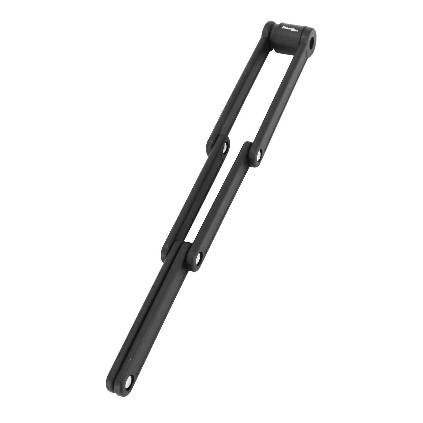 Masterlock Folding Bike Lock with Key, 3.5mm diameter, 840mm length, black, includes mounting bracket, 4 keys