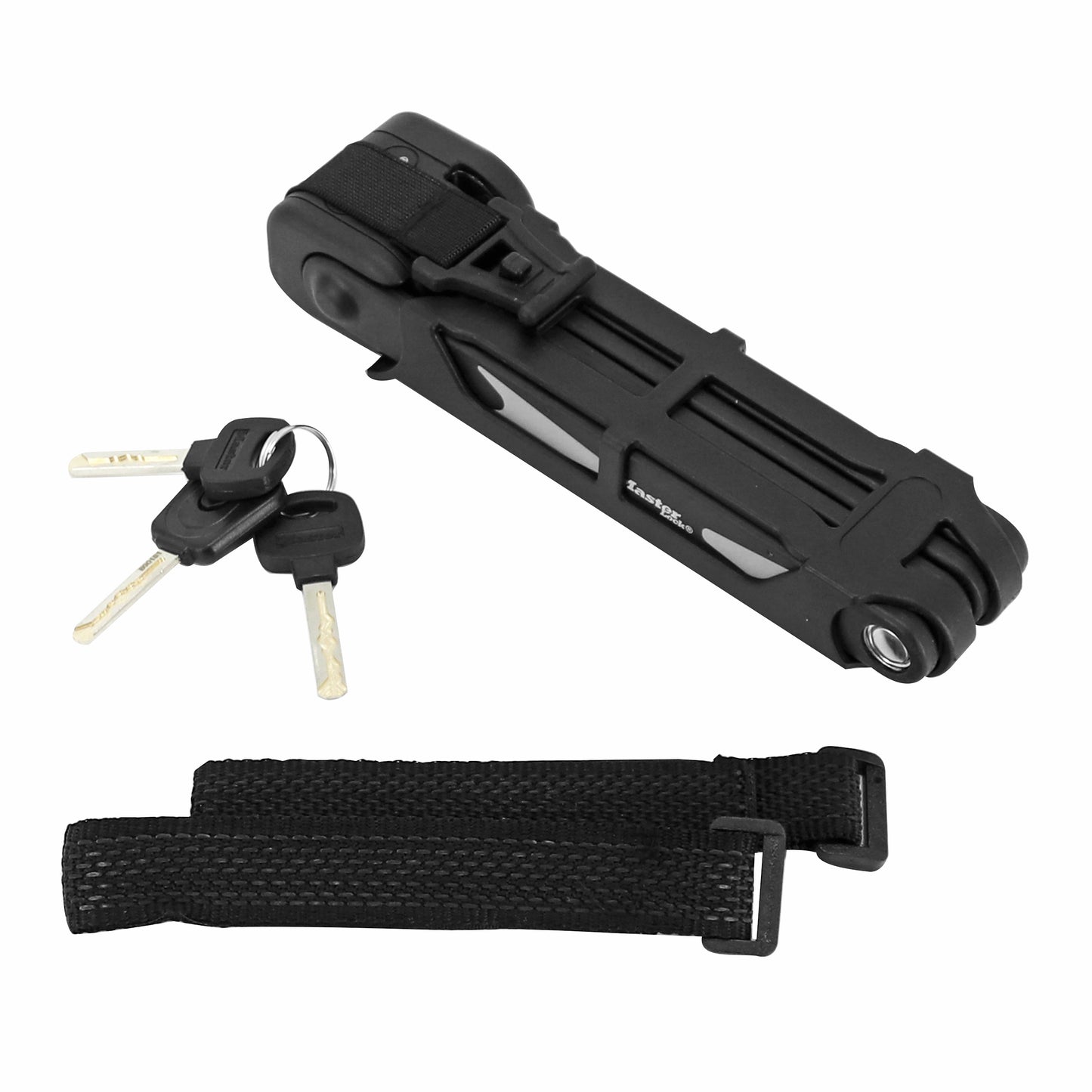 Antivol vélo pliable-pliant à clé Masterlock diam 5 mm l 950 mm noir inclus support fixation, 3 clés -homologué fub-