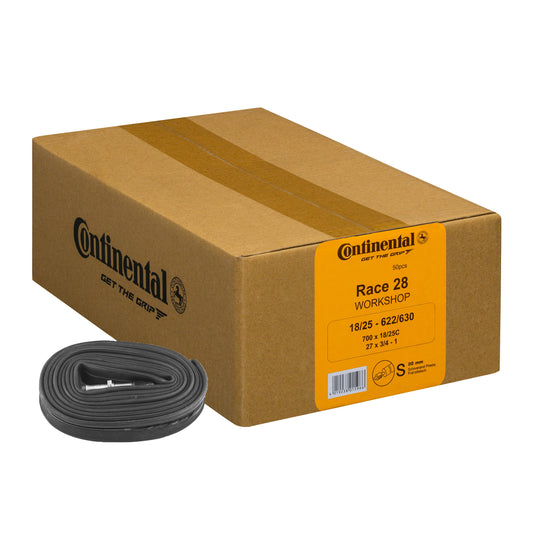 Chambre à air vélo 700 x 20-25 Continental valve presta obus démontable 60 mm (carton de 50 pièces)