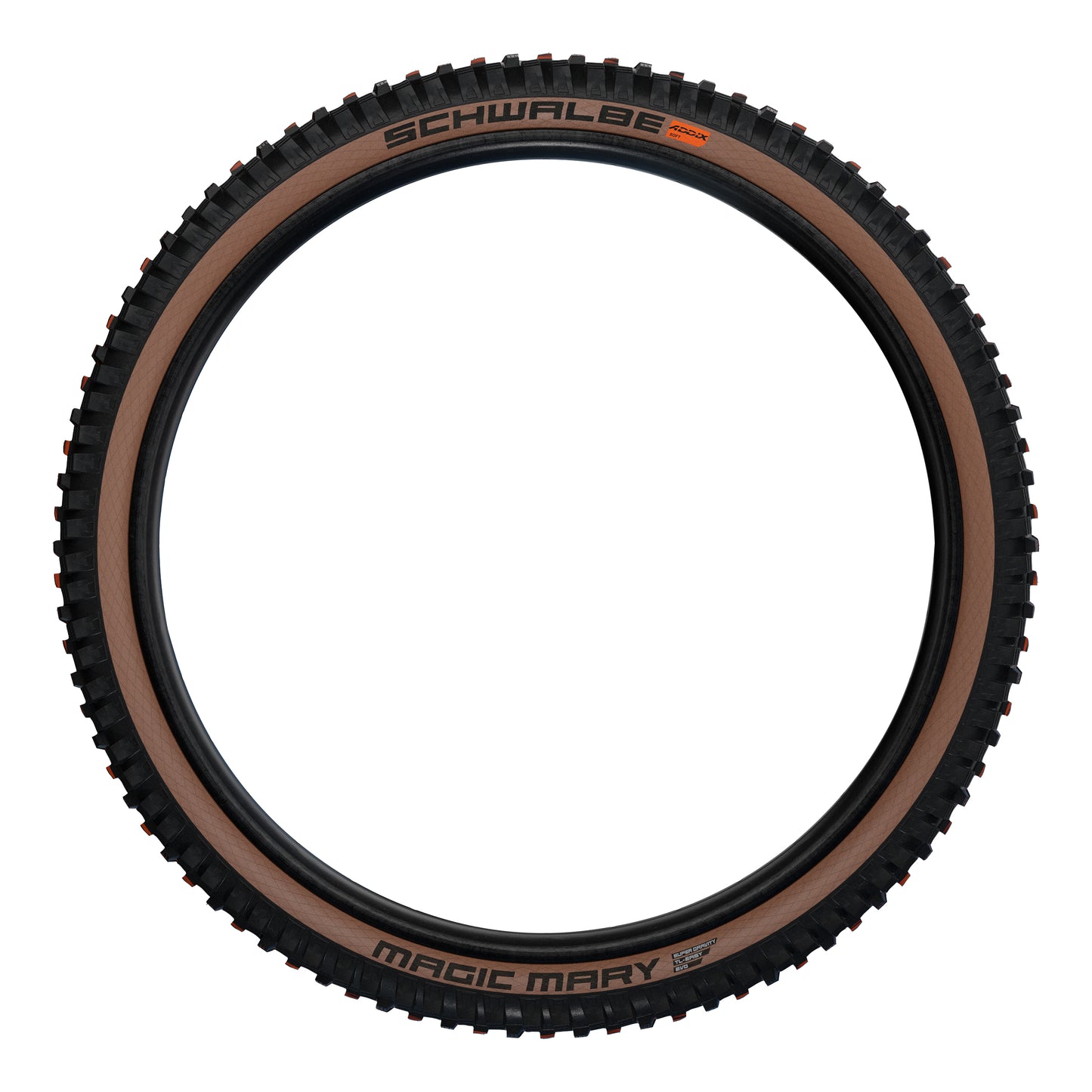 Pneu VTT Gravity 29 X 2.40 Schwalbe Magic Mary Evo Addix Super Gravity Soft Noir Tubeless Ready TS (62-622) Compatible VAE