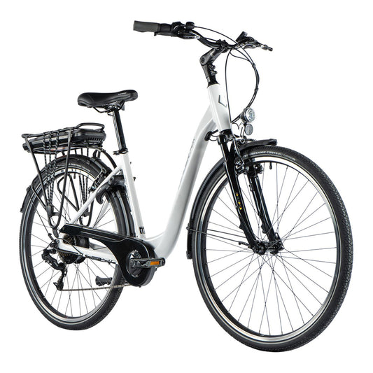 Vélo électrique City 28 Leader Fox Park blanc Bafang AR 15Ah