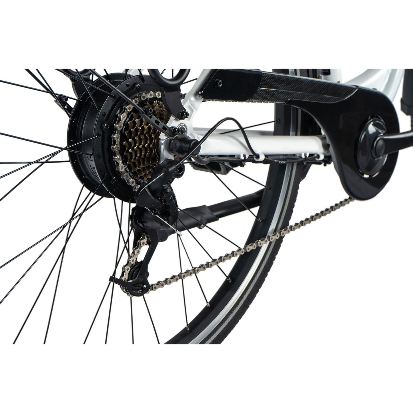 Vélo électrique City 28 Leader Fox Park blanc Bafang AR 15Ah