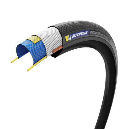 Pneu Route 700 X 32 Michelin Power Protection Noir Tubeless Ready TS (32-622) Gomme Magi-X