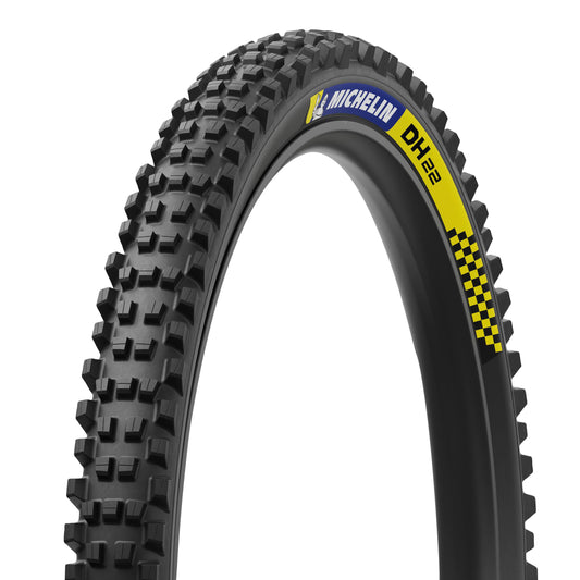 MTB Gravity Tire 27.5 X 2.40 Michelin DH22 Racing Line Black Blue-Yellow Stickers Tubeless Ready TS (61-584)