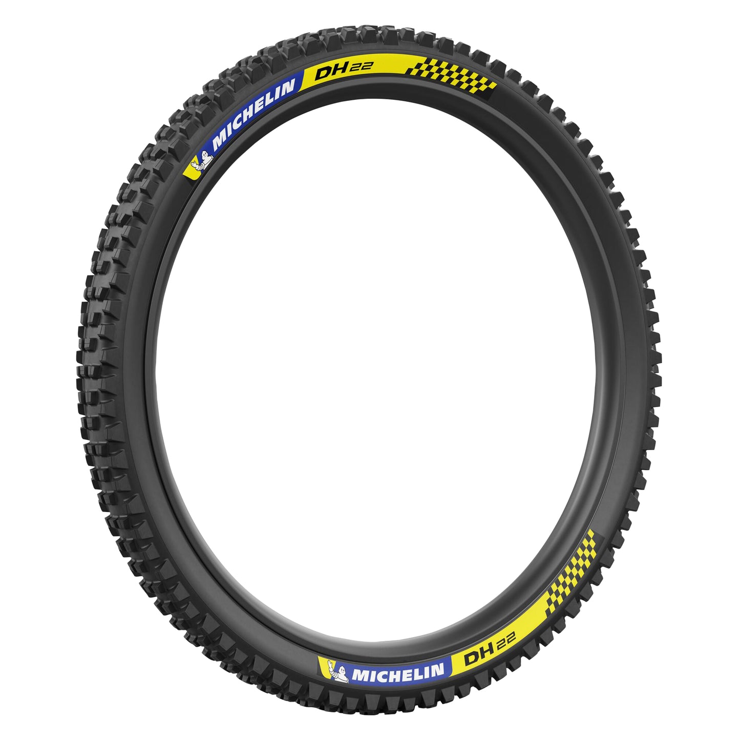 MTB Gravity Tire 27.5 X 2.40 Michelin DH22 Racing Line Black Blue-Yellow Stickers Tubeless Ready TS (61-584)