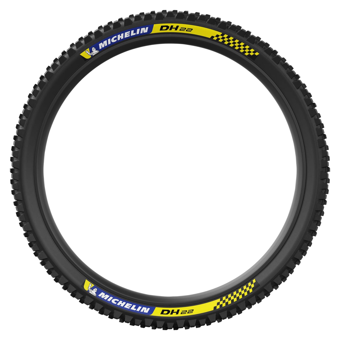 MTB Gravity Tire 27.5 X 2.40 Michelin DH22 Racing Line Black Blue-Yellow Stickers Tubeless Ready TS (61-584)