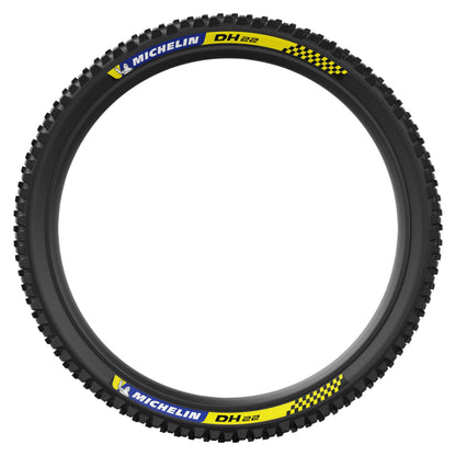 MTB Gravity Tire 27.5 X 2.40 Michelin DH22 Racing Line Black Blue-Yellow Stickers Tubeless Ready TS (61-584)