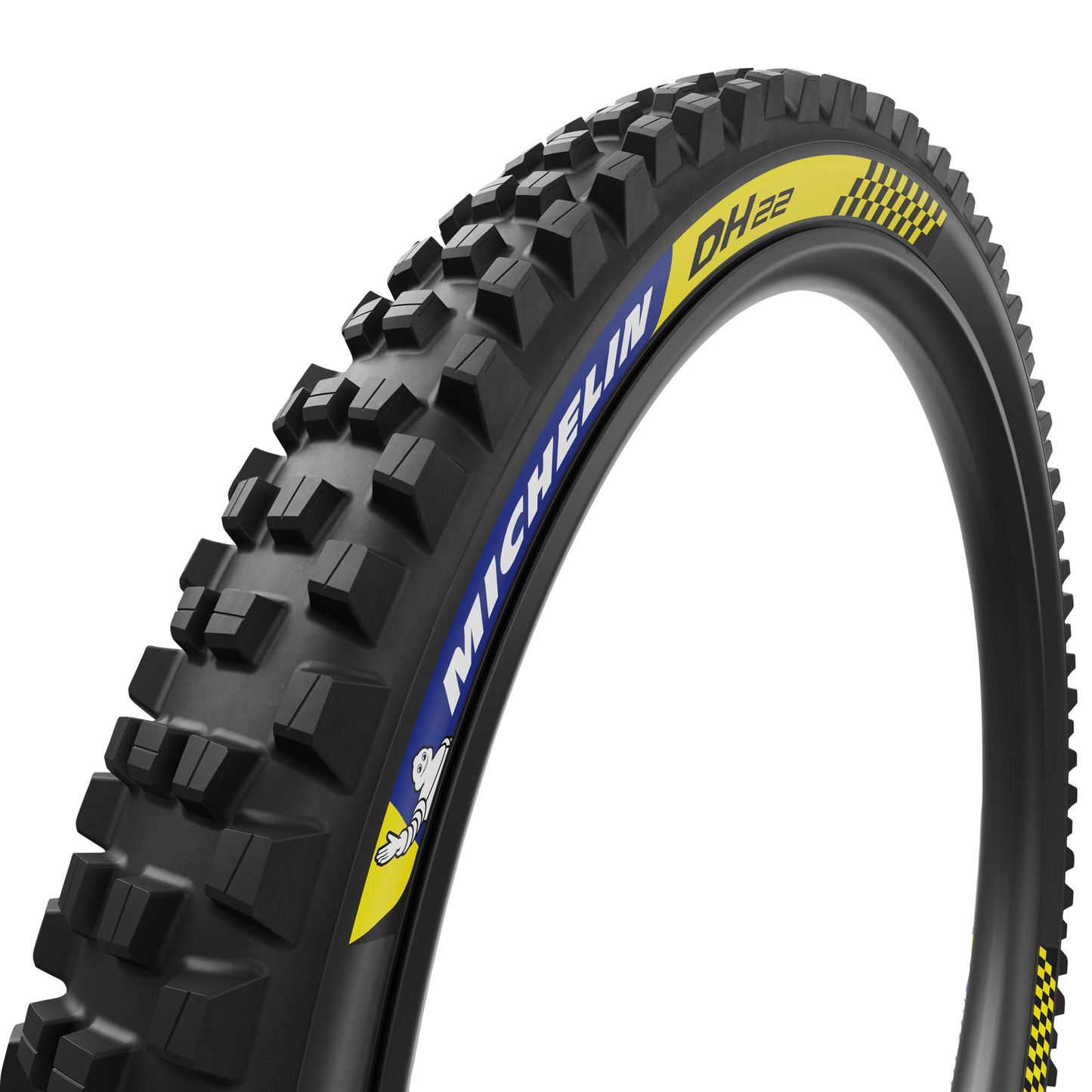 MTB Tire Gravity 29 X 2.40 Michelin DH22 Black Blue-Yellow Stickers Tubeless Ready Racing Line TS (61-622)