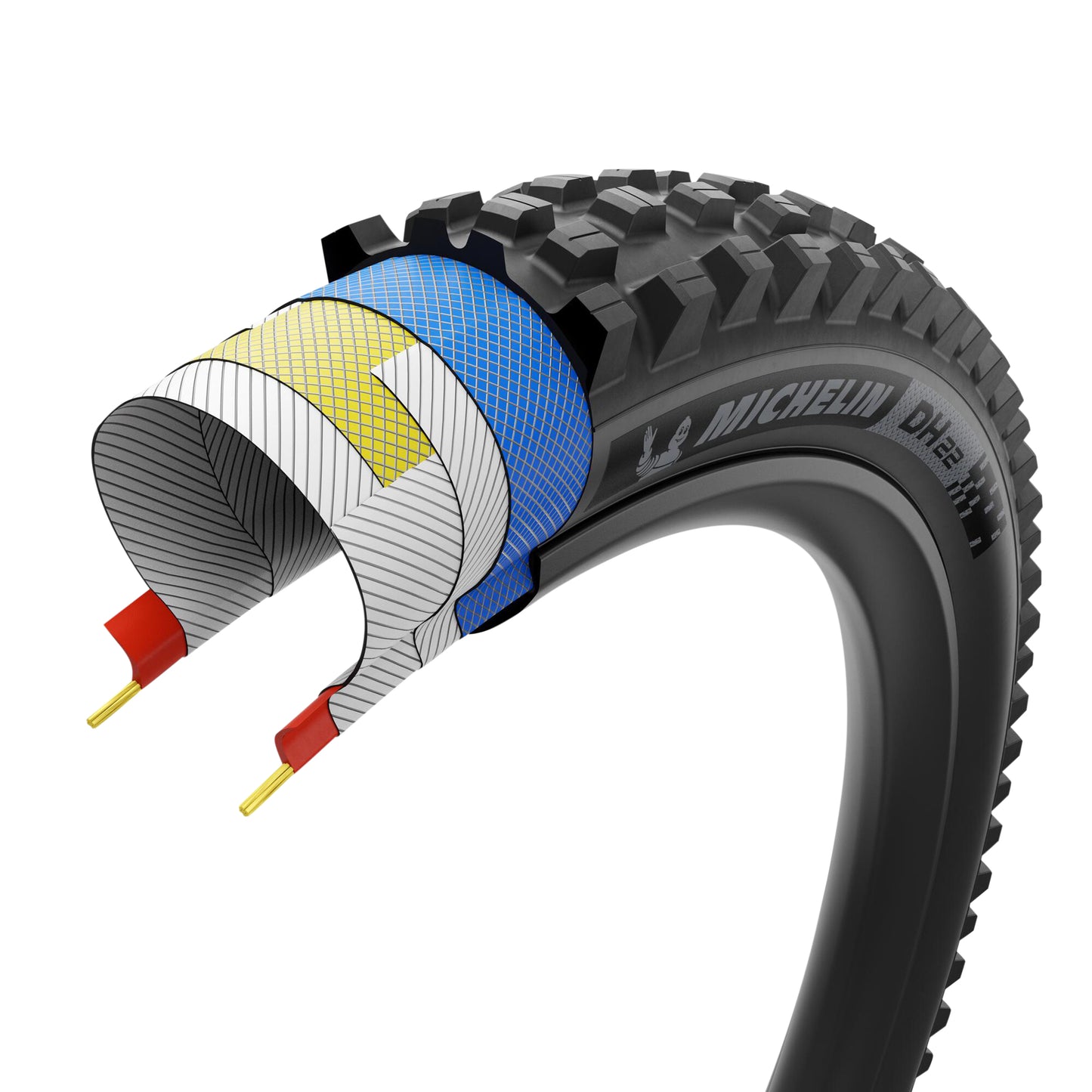 Michelin DH22 Gravity 29 x 2.40 Black Stickers Dark Tubeless Ready Racing Line TS (61-622) Mountain Bike Tire