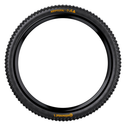 Gravity MTB Tire 29 X 2.40 Continental Kryptotal Downhill Super Soft Front Black Tubeless Ready TS (60-622) Muddy Terrains E-Bike Compatible
