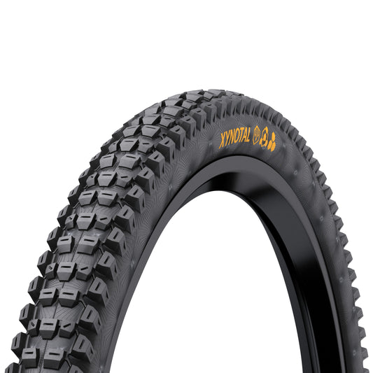 Gravity MTB Tire 29 X 2.40 Continental Xynotal Downhill Soft Apex Sidewall Reinforcement Black Tubeless Ready TR (60-622) Hard and Dry Terrain E-Bike Compatible