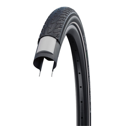Pneu VTT Urbain 26 X 1.75 Schwalbe Road Cruiser plus HS484 Noir TR (47-559) flanc Reflex