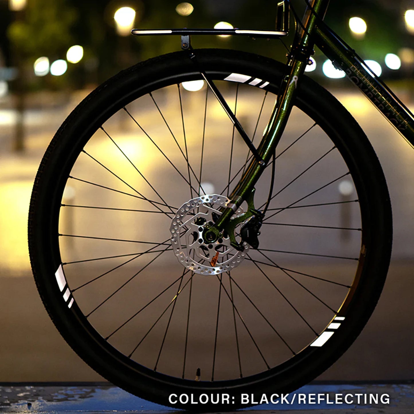 Sticker réfléchissant Reflective Berlin roue racer 40 mm noir