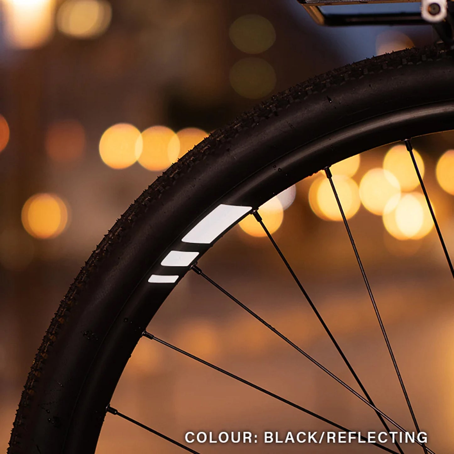 Sticker réfléchissant Reflective Berlin roue racer 40 mm noir