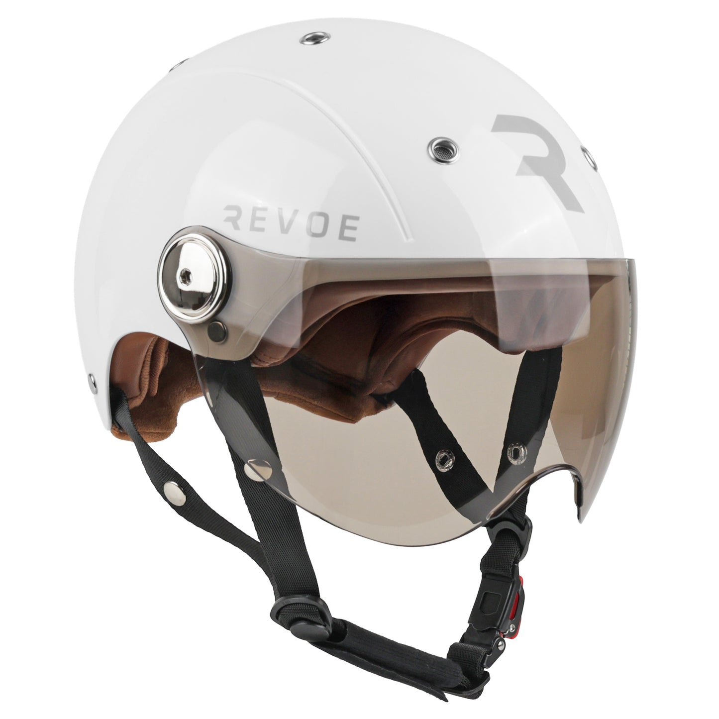 Casque vélo adulte Revoe premium urbain-city blanc sky
