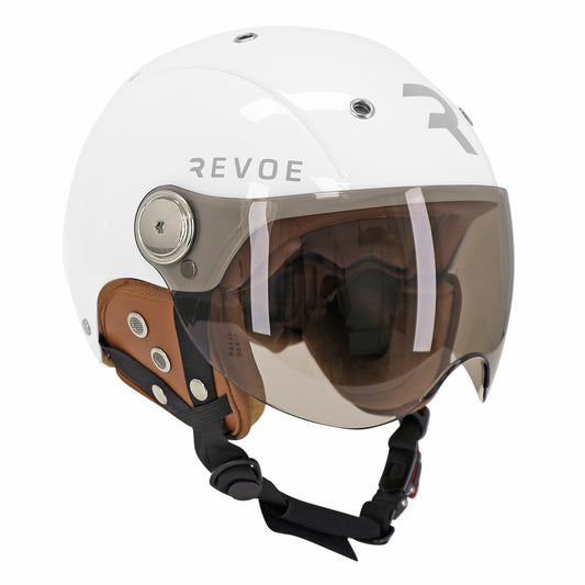 Casque vélo adulte Revoe premium urbain-city blanc sky