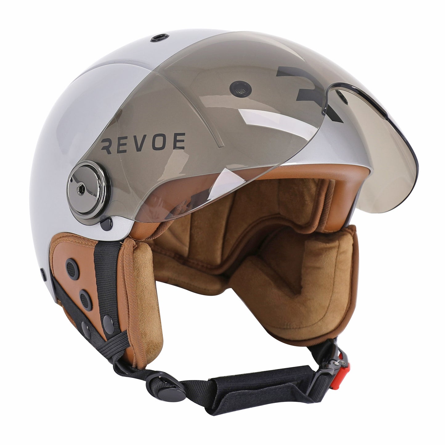 Casque vélo adulte Revoe premium urbain-city gris silver