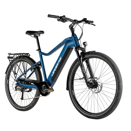 Electric VTC Bike 29 Leader Fox Sandy Matte Blue Bafang Rear 20Ah
