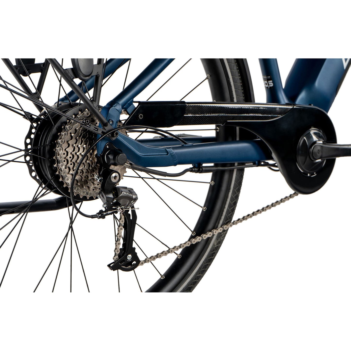 Vélo électrique VTC 29 Leader Fox Sandy bleu mat Bafang AR 20Ah