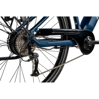 Vélo électrique VTC 29 Leader Fox Sandy bleu mat Bafang AR 20Ah