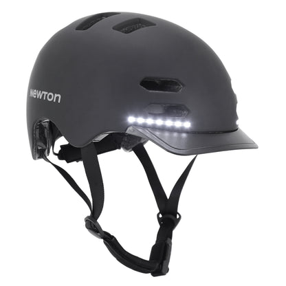 Casque vélo adulte Newton city v3 noir mat in-mold avec visière