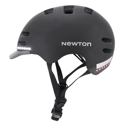Casque vélo adulte Newton city v3 noir mat in-mold avec visière