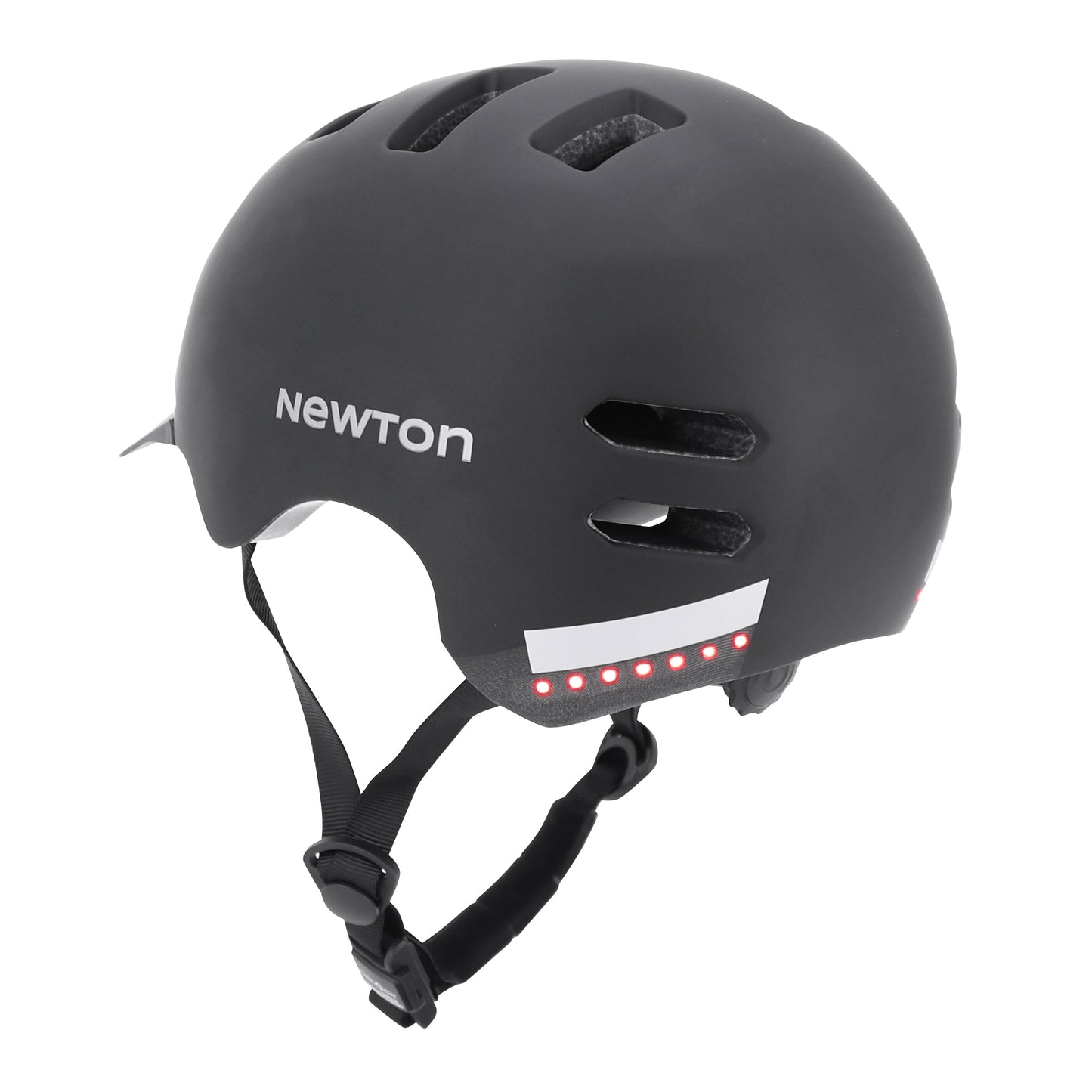 Casque vélo adulte Newton city v3 noir mat in-mold avec visière