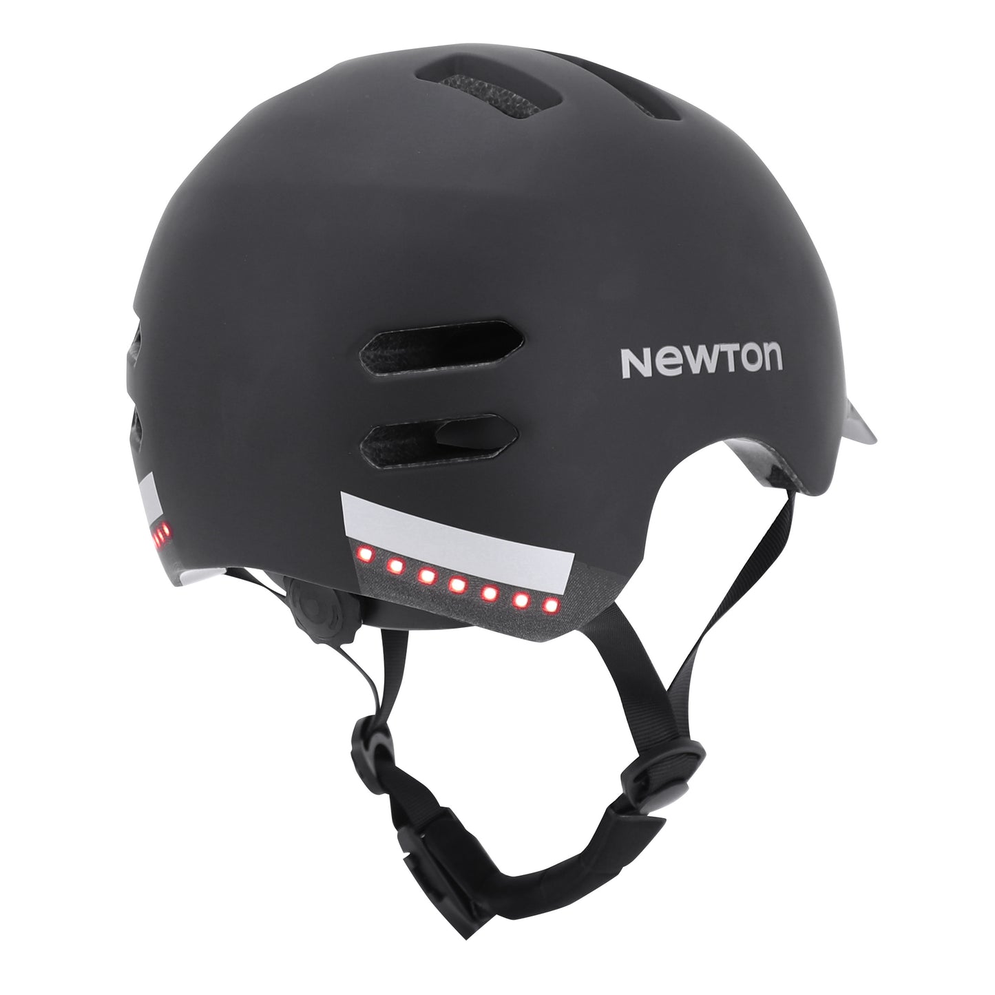 Casque vélo adulte Newton city v3 noir mat in-mold avec visière