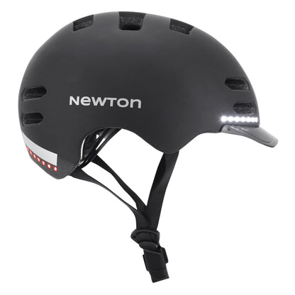 Casque vélo adulte Newton city v3 noir mat in-mold avec visière