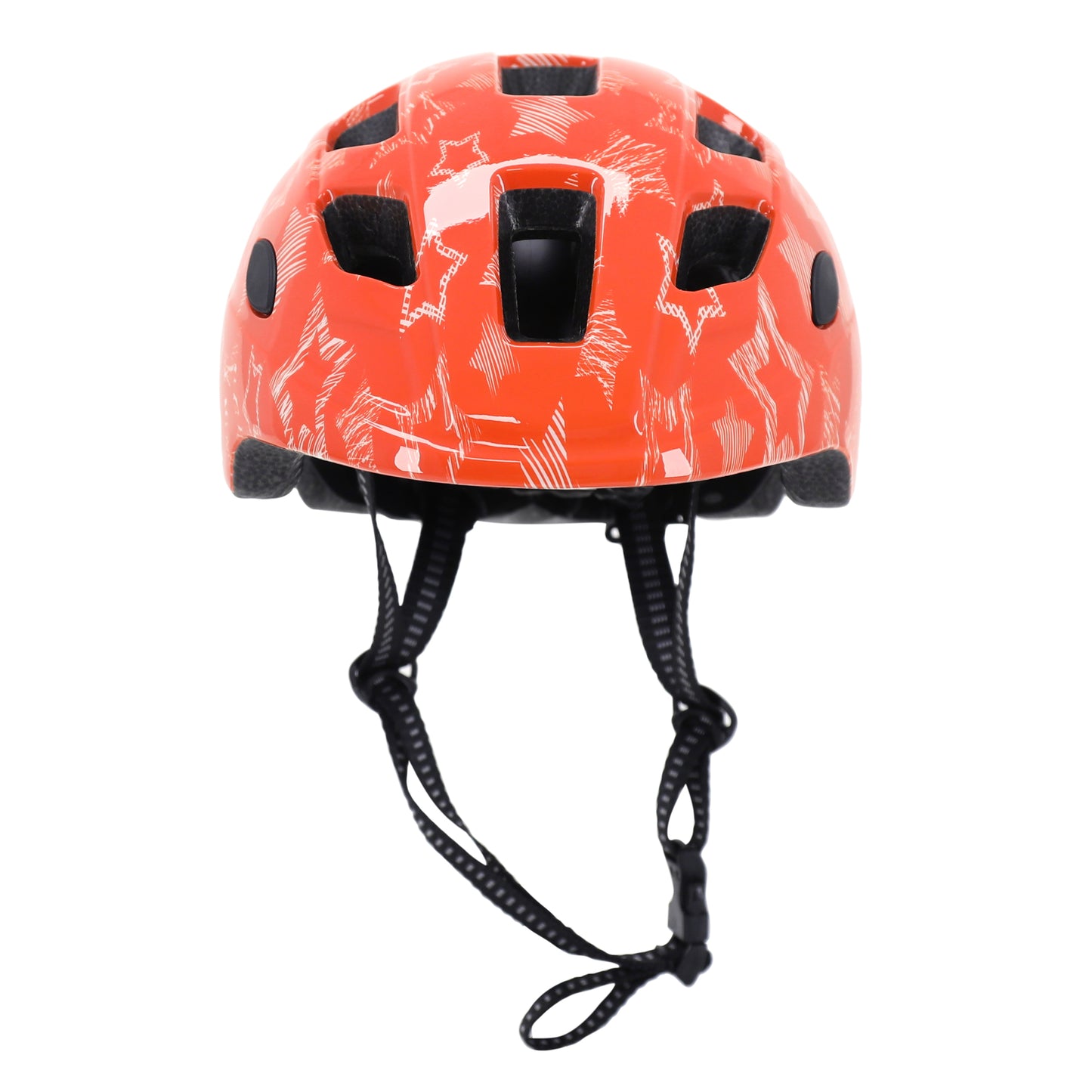 Casque vélo enfant Newton stars orange in mold avec lock