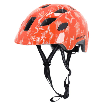 Casque vélo enfant Newton stars orange in mold avec lock