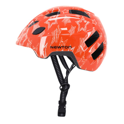 Casque vélo enfant Newton stars orange in mold avec lock