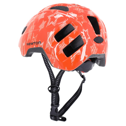 Casque vélo enfant Newton stars orange in mold avec lock