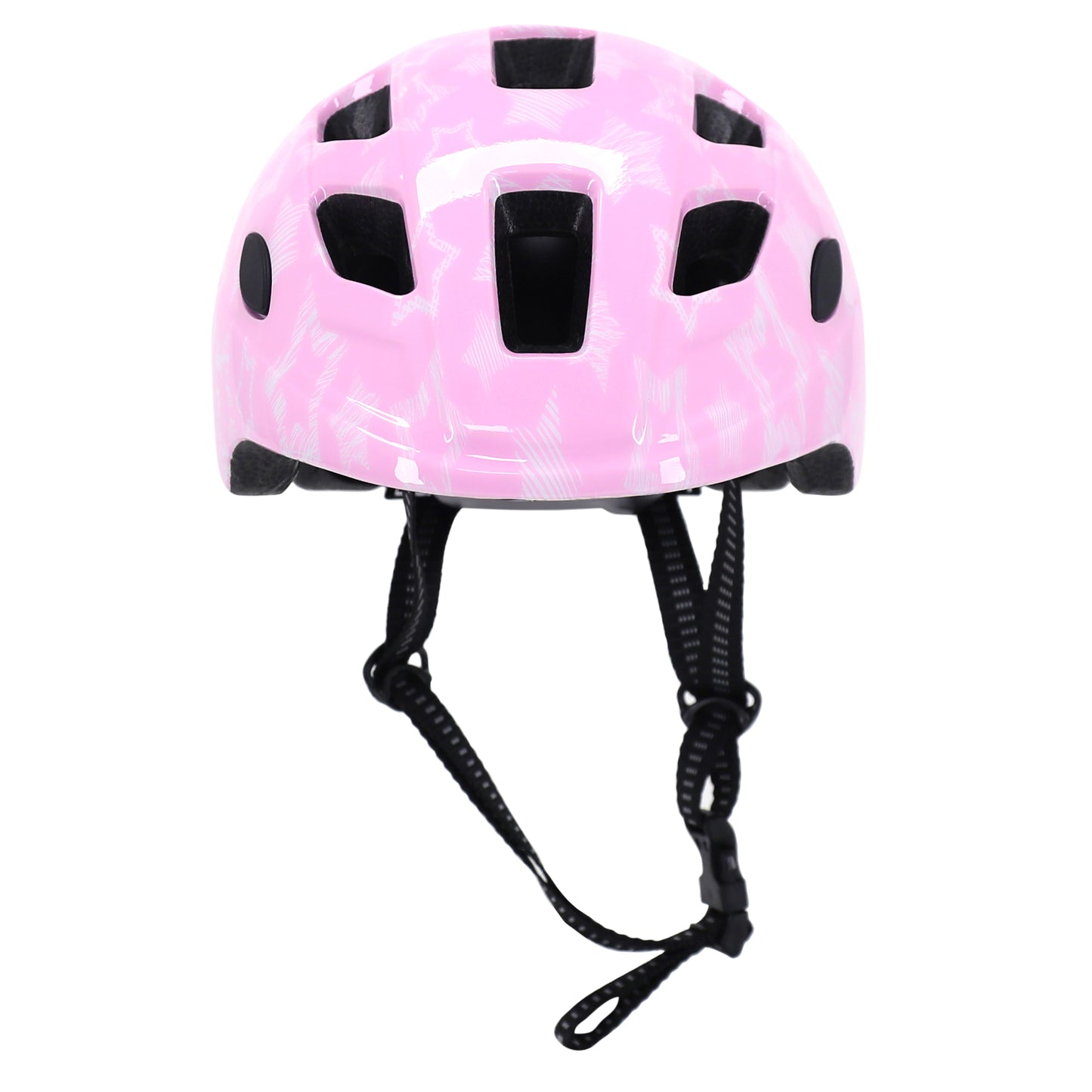 Casque vélo enfant Newton stars rose in mold avec lock