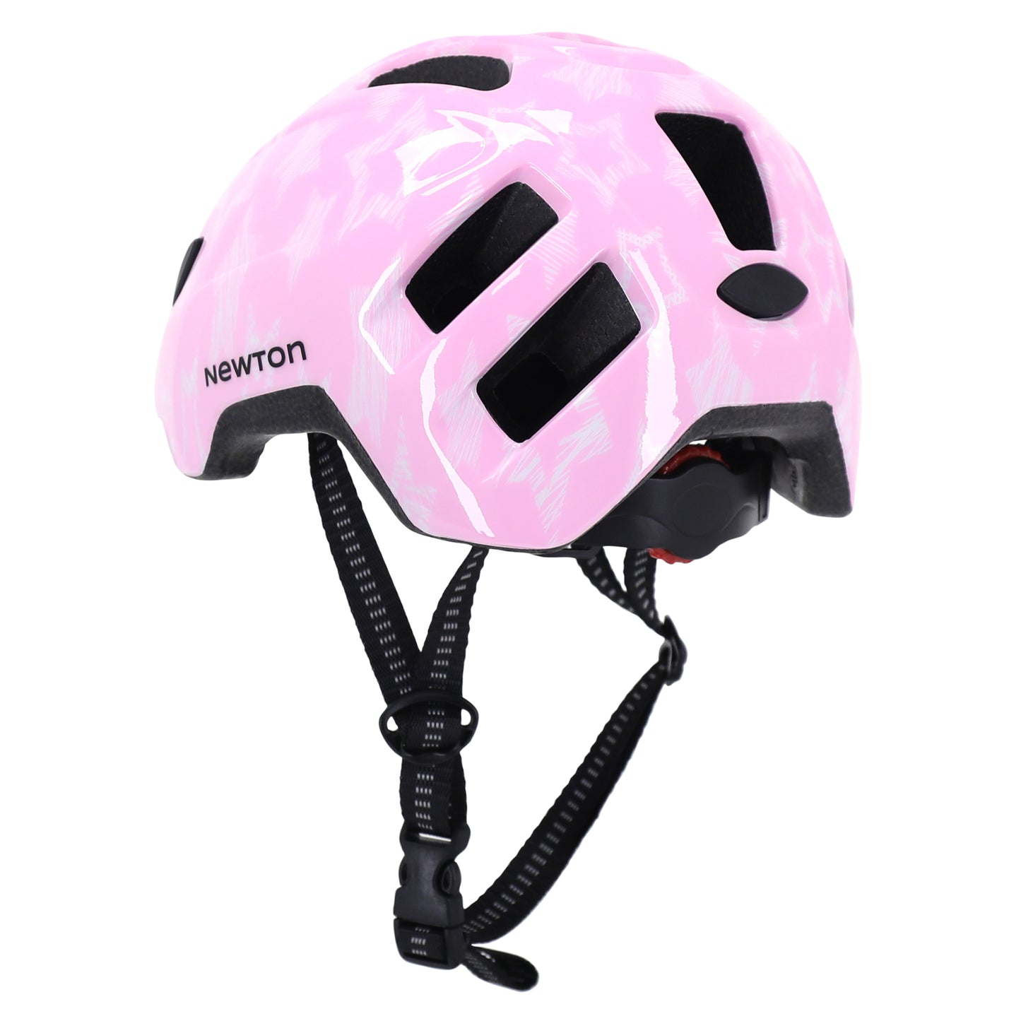 Casque vélo enfant Newton stars rose in mold avec lock