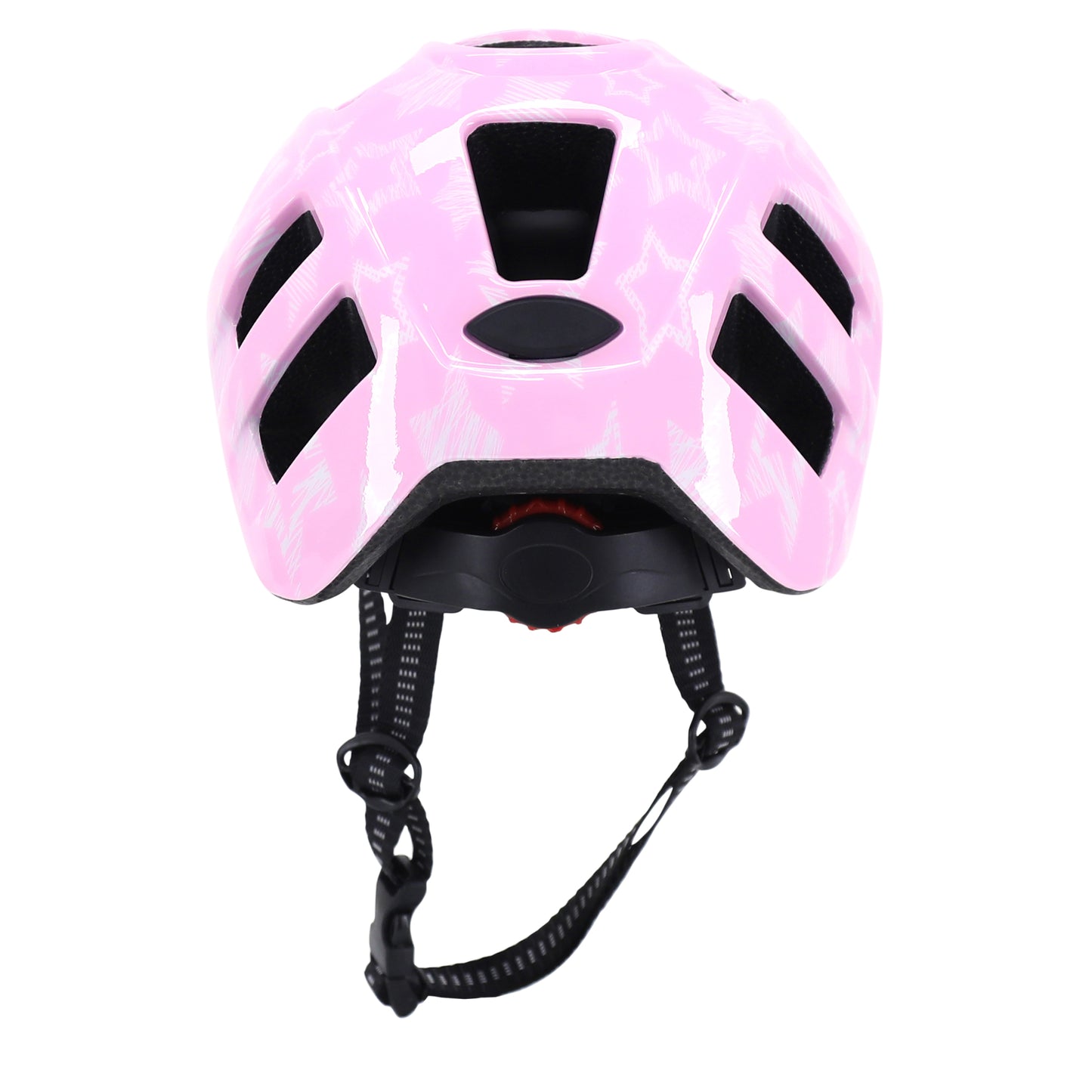 Casque vélo enfant Newton stars rose in mold avec lock