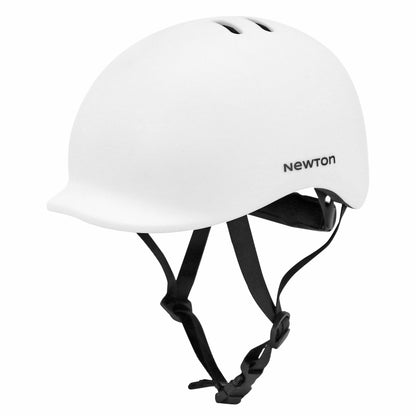 Casque vélo enfant Newton urban blanc mat avec lock