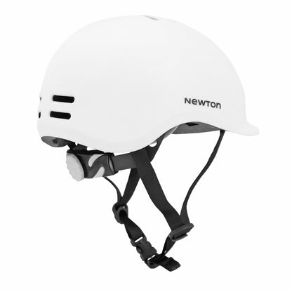 Casque vélo enfant Newton urban blanc mat avec lock