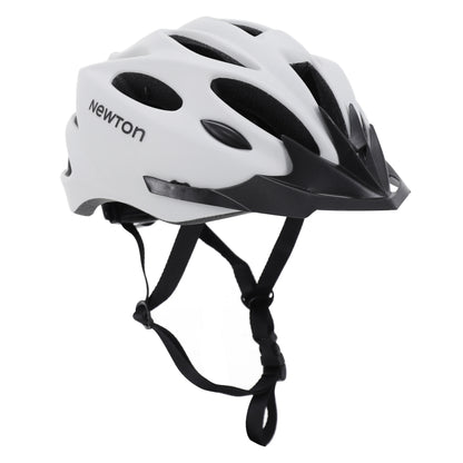 Newton adult road/mountain bike helmet – light grey matte in-mold sports helmet