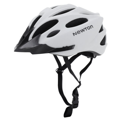 Newton adult road/mountain bike helmet – light grey matte in-mold sports helmet
