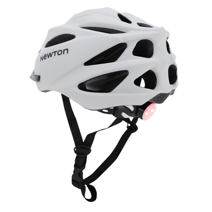 Newton adult road/mountain bike helmet – light grey matte in-mold sports helmet