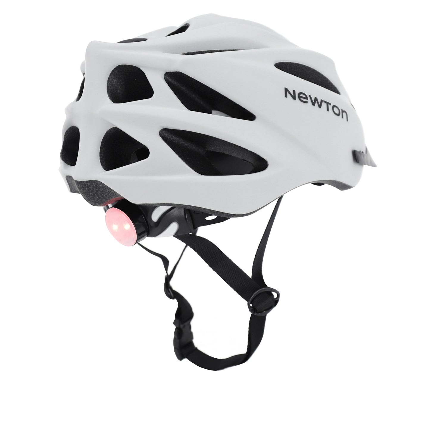 Newton adult road/mountain bike helmet – light grey matte in-mold sports helmet