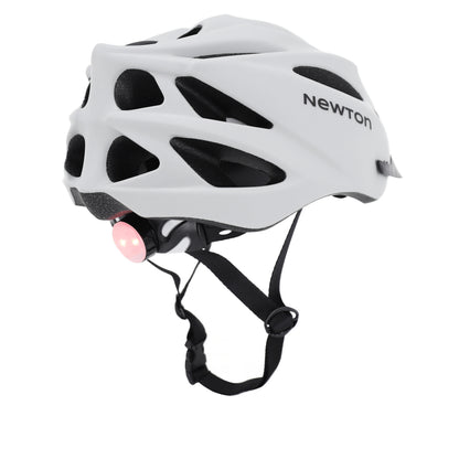 Newton adult road/mountain bike helmet – light grey matte in-mold sports helmet