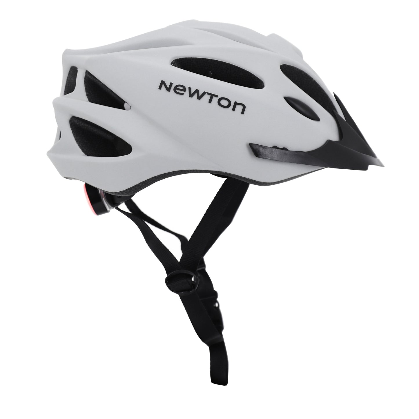 Newton adult road/mountain bike helmet – light grey matte in-mold sports helmet