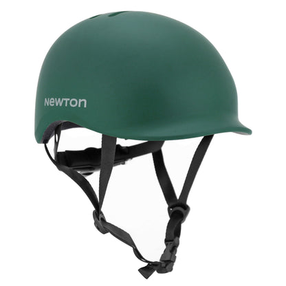 Casque vélo adulte Newton city urban vert mat in-mold avec visière et lock